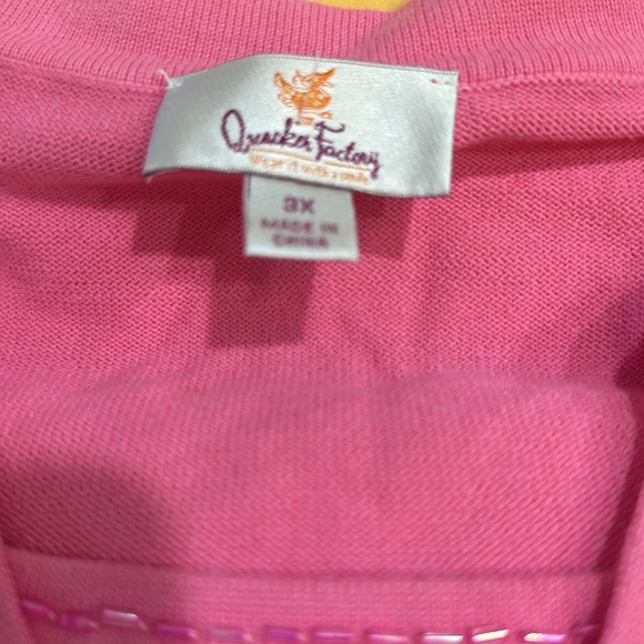 Quaker Factory Pink Summer Sweater Size 3X - Picture 6 of 7